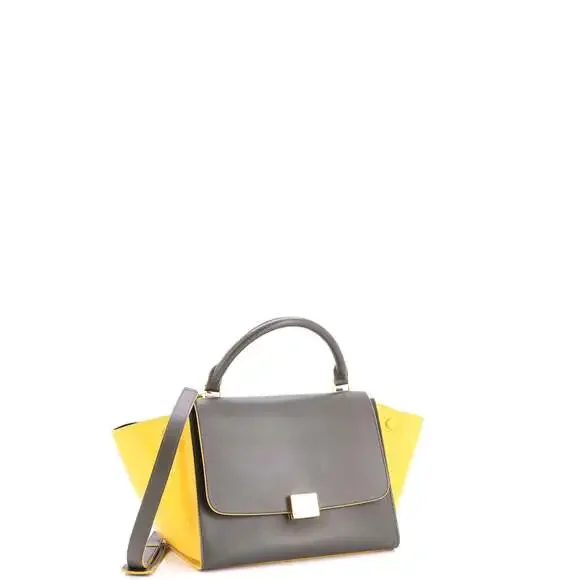 Celine Bicolor Trapeze Bag Leather #240800C61B - Picture 2 of 8